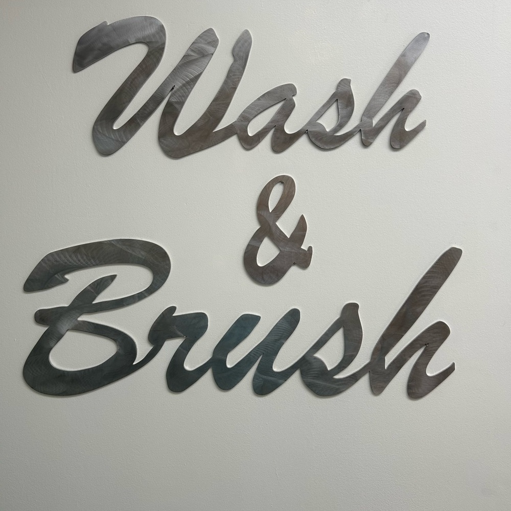 Metallic 'Wash & Brush' Wall Art